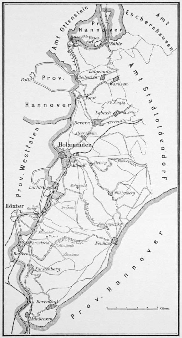Abbildung 2. Amtsgerichtsbezirk Holzminden.